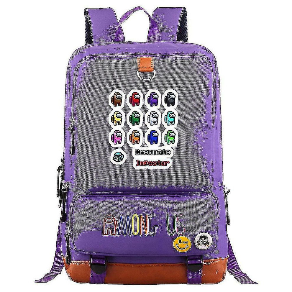 (purple) Among Us Youth Student Schoolbag Large Capacity Backpack 02-image-OPC-PFV6J5M-NEW