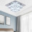 Living And Home (30cm 2 Level-Square, Adjustable) Modern LED Ceiling Light Crystal Flush Chandelier 1