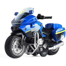 Police Motorcycle Toys - Pull Back Toy Motorcycle with Sound And Light Toys 3-9 Years Old (blue)