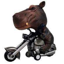 Hippo And Black Bear Inertial Motorcycle Simulation Animal Locomotive
