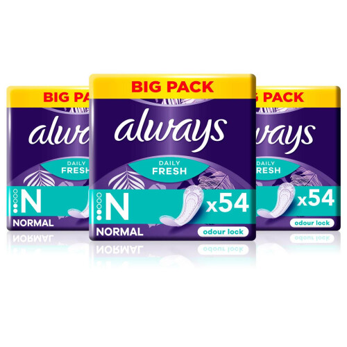 Phoenix Always Dailies Panty Liners, 3 x 54 Pack