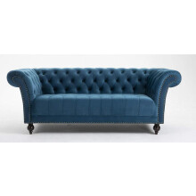 (3 Seater Sofa Petrol) DProT Handmade Chesterfield Sofa Armchair 1.5, 2 or 3 Seater Settee Love Seat Velvet