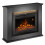(Fire Surround Black) Modern Electric Fireplace with Remote Control & LED Log Fire Effect 2