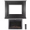 (Complete Set Black) Modern Electric Fireplace with Remote Control & LED Log Fire Effect 4