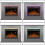 (Complete Set Black) Modern Electric Fireplace with Remote Control & LED Log Fire Effect 13