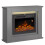 (Complete Set Black) Modern Electric Fireplace with Remote Control & LED Log Fire Effect 9