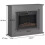 (Complete Set Black) Modern Electric Fireplace with Remote Control & LED Log Fire Effect 14