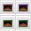(Complete Set Grey) Modern Electric Fireplace with Remote Control & LED Log Fire Effect 15