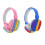 (Blue) Head-mounted Foldable Children Cute Rainbow Bluetooth Stereo Headset 3