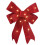 URBN Living (1x bow) 30cm Decorative Hanging Tree Top Topper Light Red Bow with Battery LED Lights 1