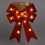 URBN Living (1x bow) 30cm Decorative Hanging Tree Top Topper Light Red Bow with Battery LED Lights 11