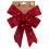 URBN Living (2x bows) 30cm Decorative Hanging Tree Top Topper Light Red Bow with Battery LED Lights 12