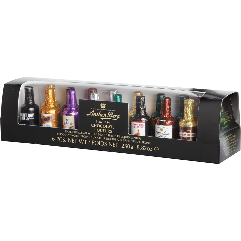 Anthon Berg - Chocolate Liqueurs - Famous Liqueur Brands - 16 bottles 250g - With a Delicious Liquid Filling