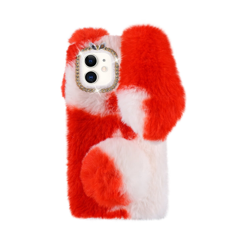 1Etui DéCoratif Pour TéLéPhone Portable Coque En Peluche Cadeau Compatible Avec Iphone 11-image