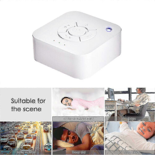 White Noise Machine Usb Rechargeable Timed Shutdown Sleep Sound Machine for Sleeping & Relaxation 2