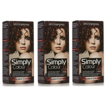 3 x Mellor & Russell Simply Permanent Hair Colour - 4.5 Deep Red Brown