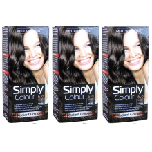 3 x Mellor & Russell Simply Permanent Hair Colour - 6 Natural Light Brown