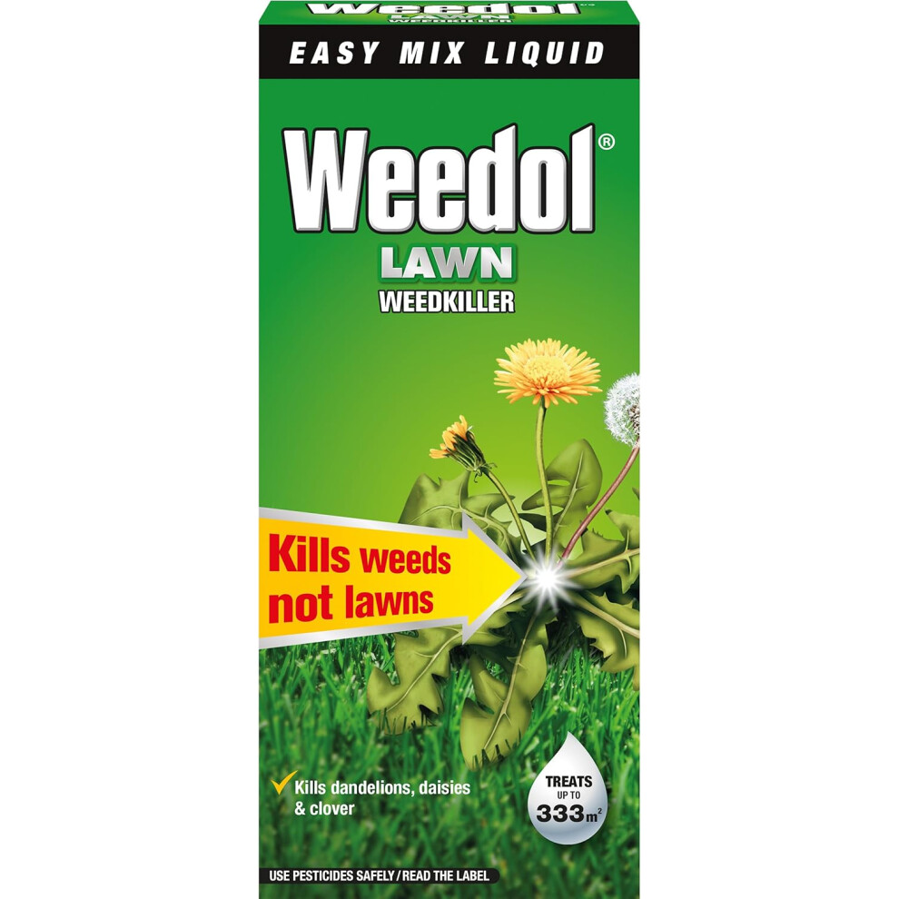 Weedol Concentrated Lawn Weedkiller, Easy Mix Liquid, 500 ml, Nylon/A