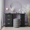 URBN Living (Black) 115cm Large Computer Desk Office Makeup Vanity Dressing Table 5