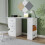 URBN Living (White) 115cm Large Computer Desk Office Makeup Vanity Dressing Table 3