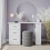 URBN Living (White) 115cm Large Computer Desk Office Makeup Vanity Dressing Table 5