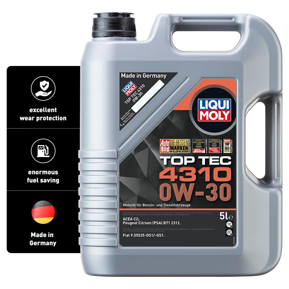 LIQUI MOLY Top Tec 4310 0W-30 | 5 L | Synthesis technology motor oil | SKU: 2362