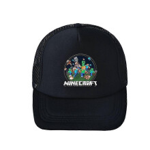(B) Minecraft Kids Boys Baseball Cap Snapback Baseball Cap Breathable Sun Hat Visor Hats