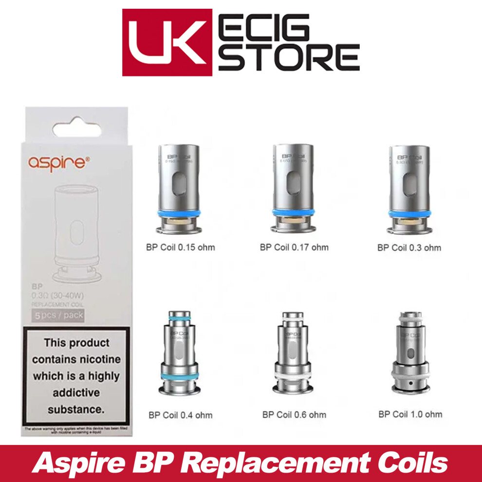 (BP Mesh - 0.3 Ohm) Aspire BP Replacement Coils | Veynom Vape Kit Coils