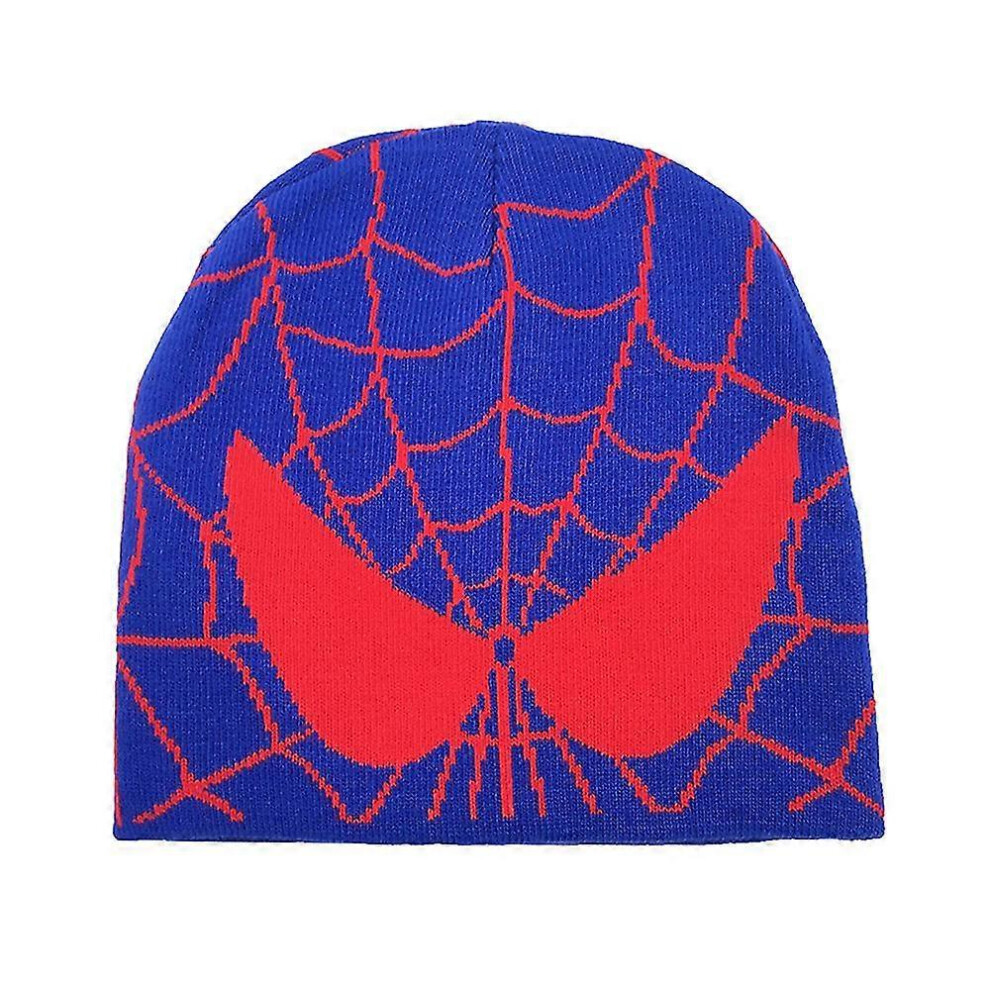 (Blue) Men Women Spider Man Knitted Beanie Hat Winter Warm Skullies Cap Cosplay Costume-image-OPC-PFV6X8J-NEW