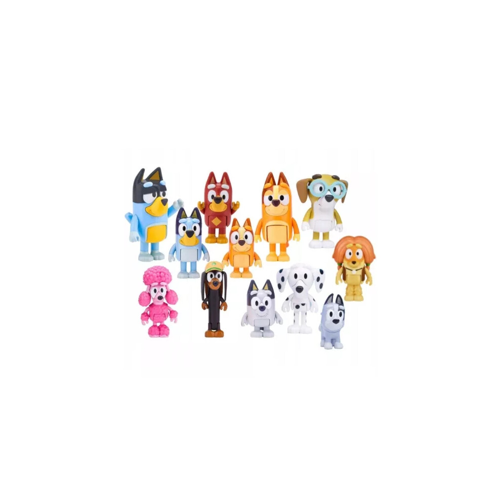 (12PCS) Bluey Family & Friends Action Figure Set 8/12 Pieces Official Collectable Toys