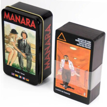 (Manara) High Quality Iron Box Manara Oracle Tarot Cards Black Bronzing Process Playing Cards Gift Mordern Witch Wait Board Game