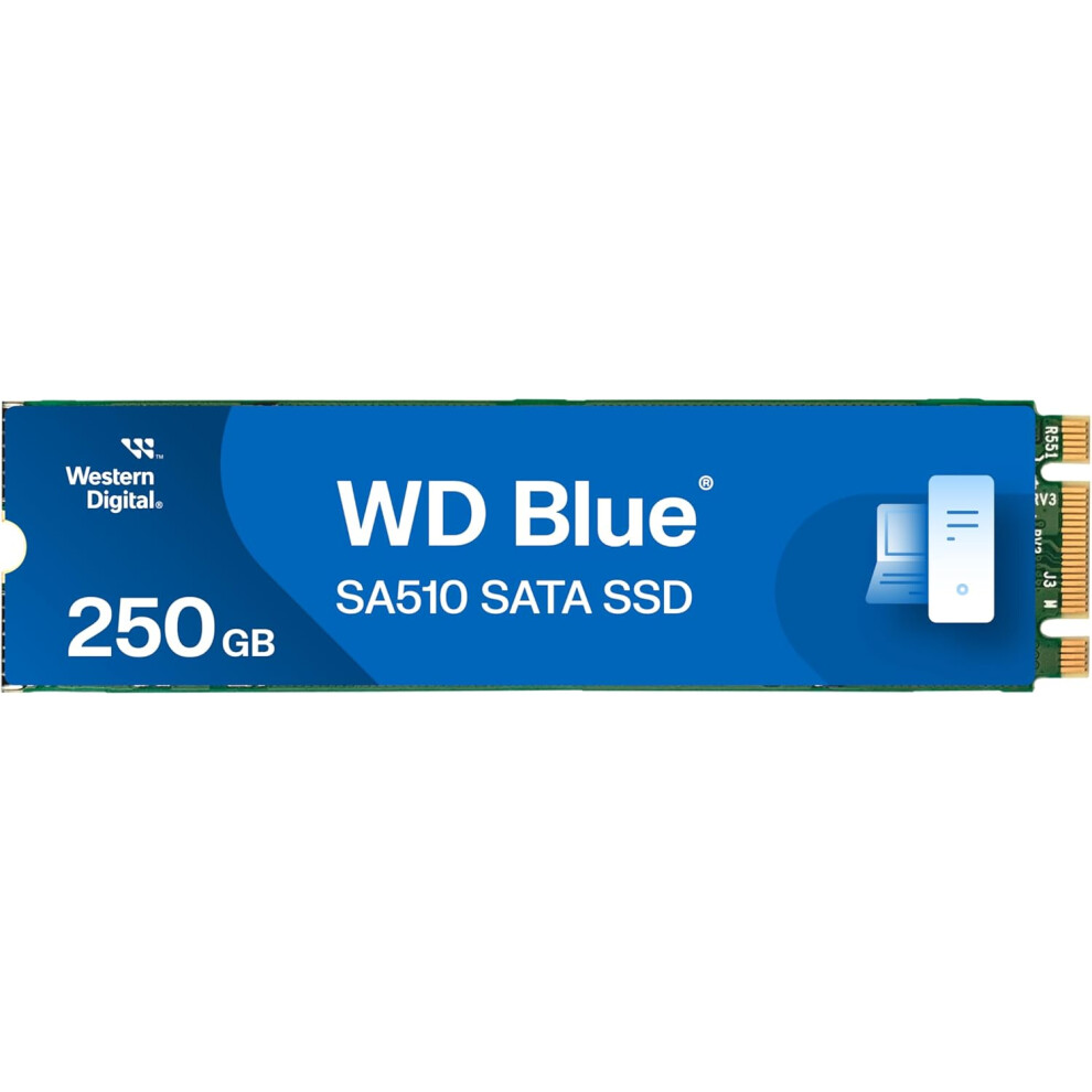 WD Blue SA510 250GB M.2, SATA SSD, up to 555 MB/s, Includes Acronis True Image for Western Digital, Disk & Cloning Migration