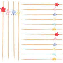 ONAPARTER 100 Pcs Disposable Fruit Stick Party Picks Food Toothpick Fruits Eating Sticks Bamboo Cocktail Appetizers （As Shown）