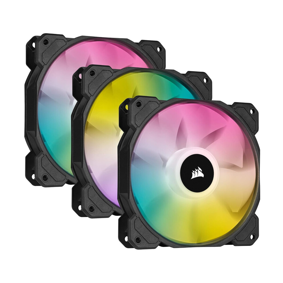 iCUE SP120 RGB ELITE Performance 120 mm PWM Triple Fan Kit with iCUE Lighting Node CORE (CORSAIR AirGuide Technology-image-OPC-PFV6YGP-NEW