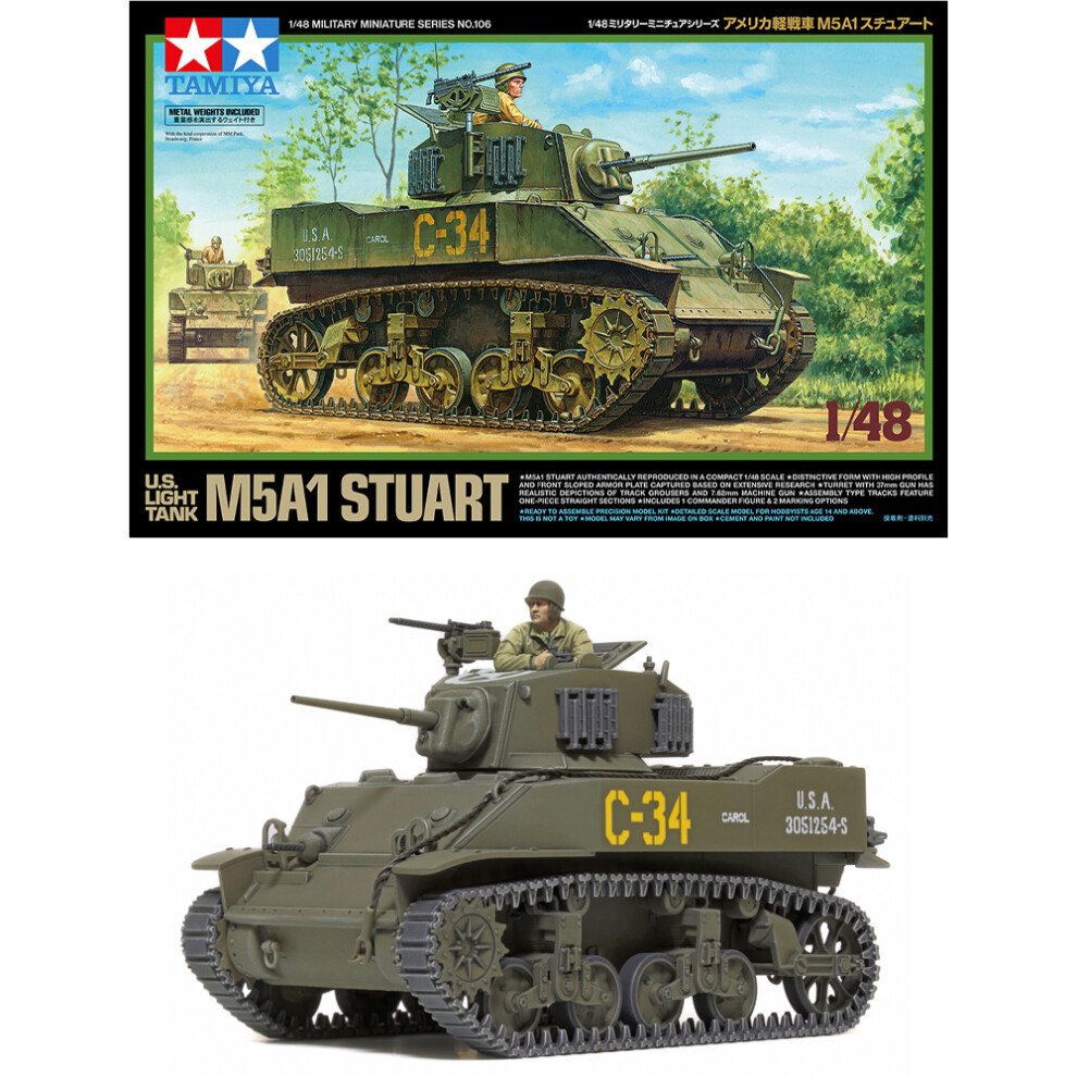 Tamiya 32606 M5A1 Stuart 1:48 Model Kit