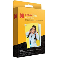 Kodak 2"x3" Premium Zink Photo Paper (50 Sheets) Compatible with Kodak Smile, Kodak Step, PRINTOMATIC