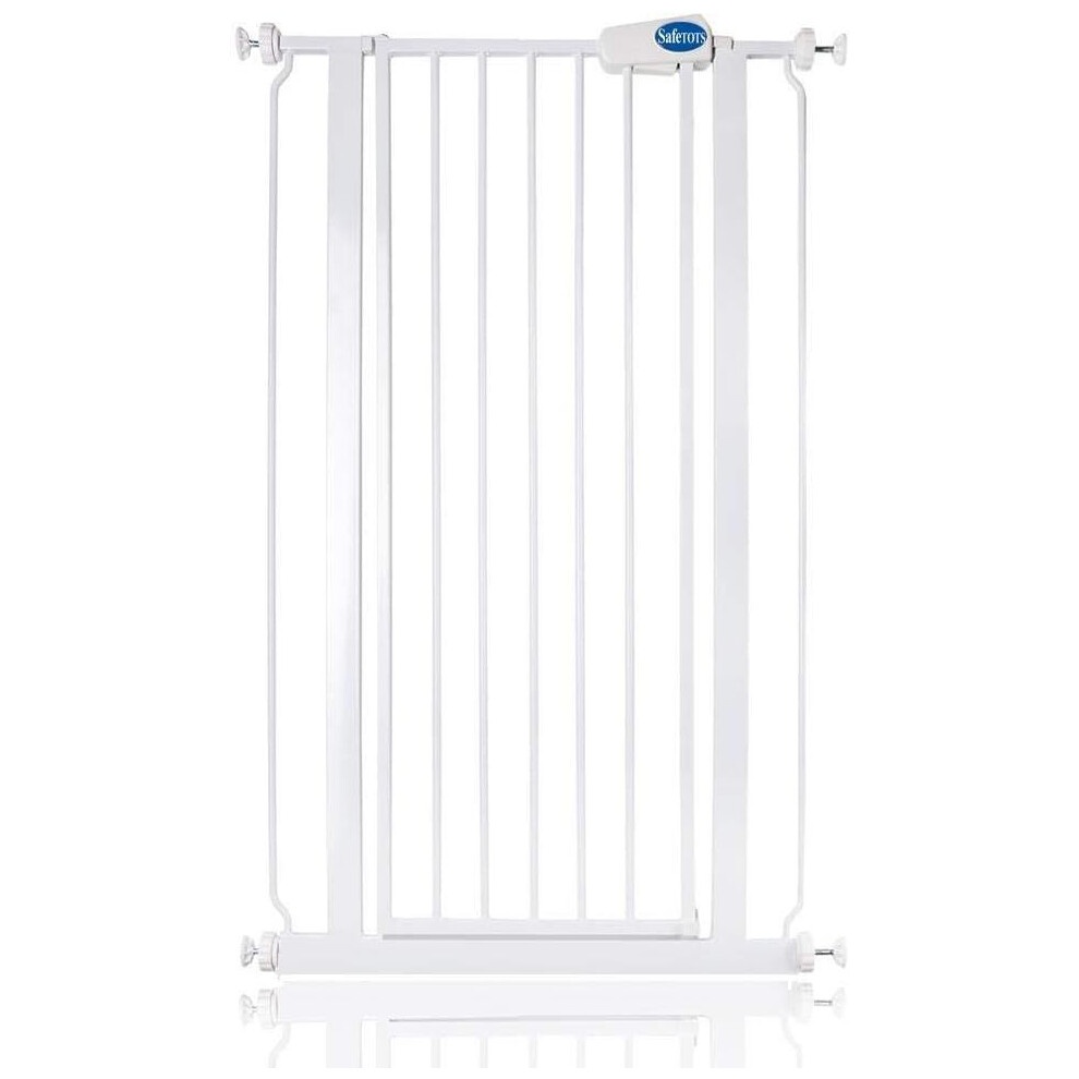 Safetots Extra Tall Narrow Metal Safety Gate Pressure Fit, 68.5Cm - 75Cm, 104Cm In Height White