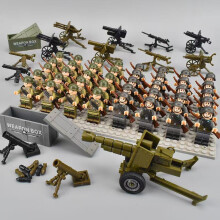 (40pcs-7) 40pcs Eighth Route Army German American British Police Military Mini Doll Toy Suitable