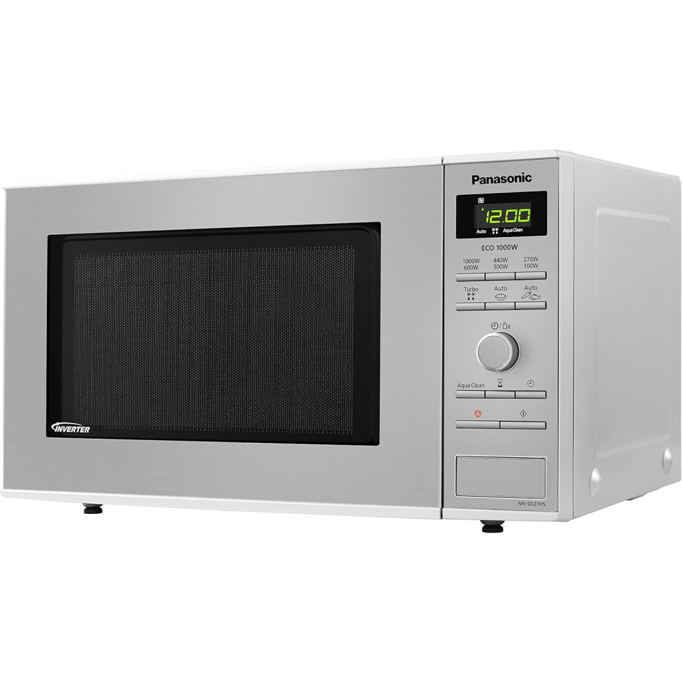 Panasonic NN-SD27HSBPQ Solo Inverter Microwave Oven, 23 Litre, 1000 W, Stainless Steel