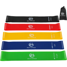 Resistance Bands Set 5,Exercise Bands Resistance Women And Men For Yoga And Pilates, With Training Guide And Carrying Bag