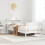 VidaXL vidaXL Bed Frame with Headboard Bed White 90x190 cm Single Solid Wood Pine 1