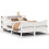 VidaXL vidaXL Bed Frame without Mattress White 135x190 cm Double Solid Wood Pine 2