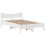 VidaXL vidaXL Bed Frame without Mattress White 135x190 cm Double Solid Wood Pine 5