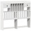 VidaXL vidaXL Bed Frame without Mattress White 135x190 cm Double Solid Wood Pine 6