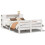 VidaXL vidaXL Bed Frame without Mattress White 135x190 cm Double Solid Wood Pine 2