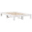 VidaXL vidaXL Bed Frame without Mattress White 135x190 cm Double Solid Wood Pine 5