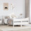 VidaXL vidaXL Bed Frame with Headboard White 150x200 cm King Size Solid Wood Pine 3