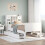 VidaXL vidaXL Bookcase Bed without Mattress White 90x190 cm Single Solid Wood Pine 1