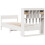 VidaXL vidaXL Bookcase Bed without Mattress White 90x190 cm Single Solid Wood Pine 6