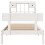 VidaXL vidaXL Bookcase Bed without Mattress White 90x190 cm Single Solid Wood Pine 4